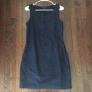 Banana republic factory navy eyelet dress size 4